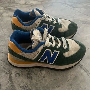New Balance 574 Rugged "Green/Blue/Gold" Preschool Boys' Shoe 11